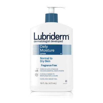 Picture of Hand and Body Moisturizer Lubriderm® 16 oz. Pump Bottle Unscented Lotion CHG Compatible00052800483231