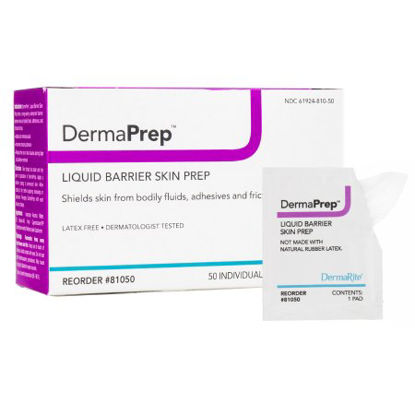Picture of Skin Barrier Wipe DermaPrep™ 60% Strength Isopropyl Alcohol Individual Packet NonSterile81050