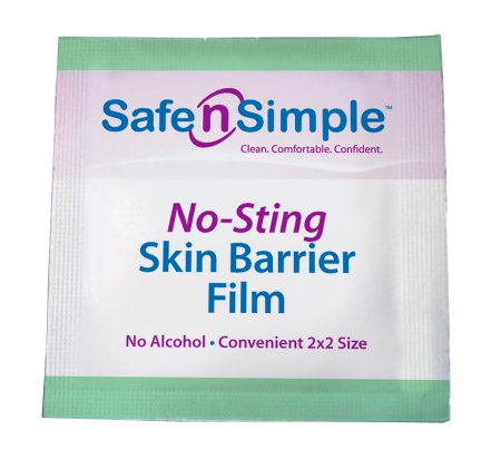 Picture of Skin Barrier Wipe Safe N Simple™ No-Sting 60% / 20% Strength Purified Water / Polyvinylpyrrolidone / Glycerin / Propylene Glycol Individual Packet SterileSNS80725