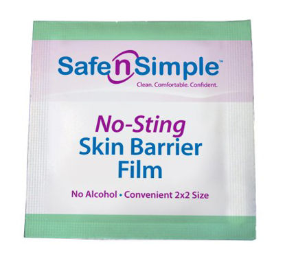 Picture of Skin Barrier Wipe Safe N Simple™ No-Sting 60% / 20% Strength Purified Water / Polyvinylpyrrolidone / Glycerin / Propylene Glycol Individual Packet SterileSNS80725