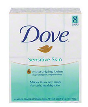 Picture of Soap Dove® Sensitive Skin Bar 4.5 oz. Individually Wrapped UnscentedDVOCB613789