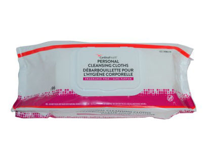 Picture of Rinse-Free Personal Wipe Cardinal Health™ Soft Pack Aloe Unscented 96 Count2AWU-96
