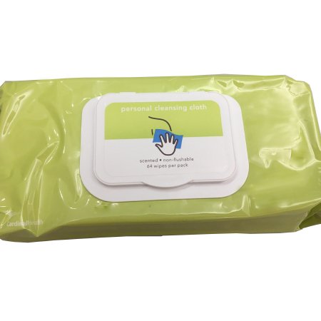 Picture of Rinse-Free Personal Wipe Cardinal Health™ Soft Pack Water / Propylene Glycol / Aloe Scented 64 Count2AWS-64