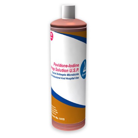 Picture of Skin Prep Solution Dynarex 16 oz. Bottle 10% Strength Povidone-Iodine NonSterile1415
