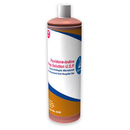 Picture of Skin Prep Solution Dynarex 16 oz. Bottle 10% Strength Povidone-Iodine NonSterile1415
