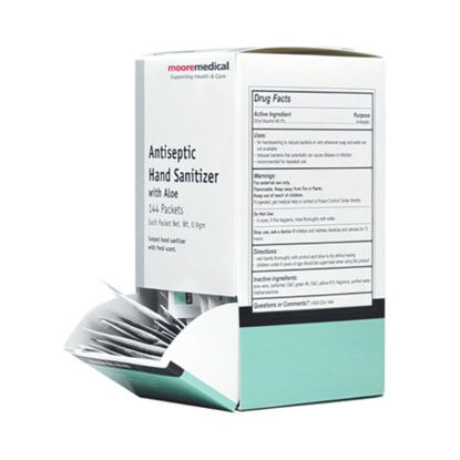 Picture of Hand Sanitizer with Aloe McKesson 0.9 Gram Ethyl Alcohol Gel Individual Packet82482