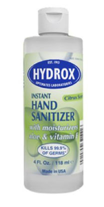 Picture of Hand Sanitizer Hydrox 4 oz. Ethyl Alcohol Liquid BottleI4670FT