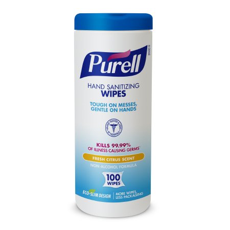 Picture of Hand Sanitizing Wipe Purell® 100 Count BZK (Benzalkonium Chloride) Wipe Canister9111-12