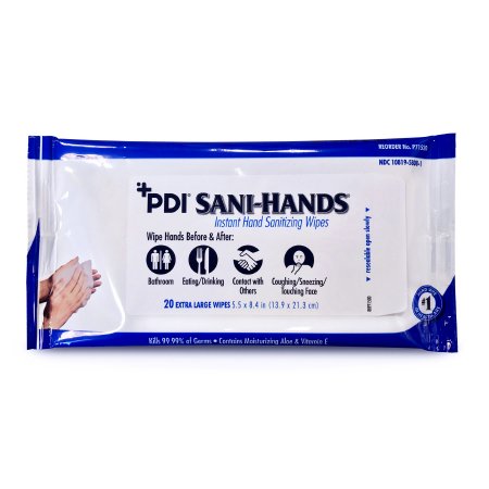 Picture of Hand Sanitizing Wipe Sani-Hands® 20 Count Ethyl Alcohol Wipe Soft PackP71520