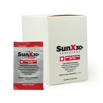 Picture of Sunscreen with Dispenser Box SunX® SPF 30+ SPF 30 Individual Packet Lotion71430