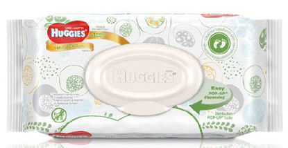 Picture of Baby Wipe Huggies® Natural Care® Soft Pack Purified Water / Coco-Glucoside / Aloe / Vitamin E Unscented 32 Count42511