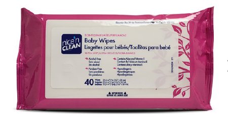Picture of Baby Wipe Nice'n Clean® Soft Pack Aloe / Vitamin E Scented 40 CountQ34540