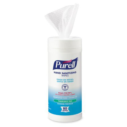 Picture of Hand Sanitizing Wipe Purell® 80 Count Ethyl Alcohol Wipe Canister9030-12