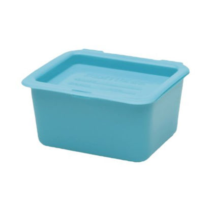 Picture of Medegen Denture Cup 8 oz. Blue Double-Hinged Lid Reusable00140