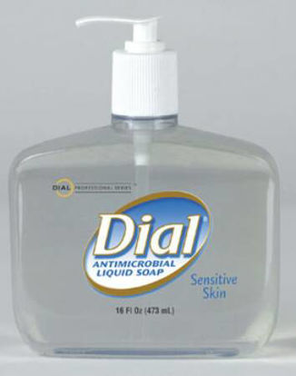 Picture of Antimicrobial Soap Dial® Professional for Sensitive Skin Liquid 16 oz. Pump Bottle Fresh ScentDIA80784
