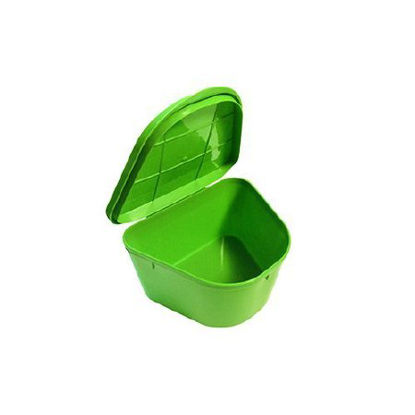 Picture of Denture Cup Green Hinged Lid ReusableH980-92
