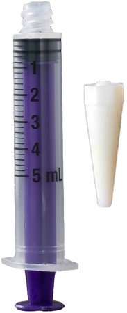 Picture of Enteral Feeding / Irrigation Syringe Vesco® 5 mL Individual Pack Enfit Tip Without SafetyVED-605TC