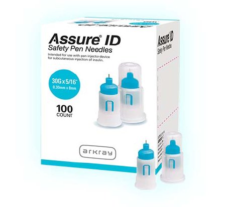 Picture of Insulin Pen Needle Assure ID 30 Gauge 5/16 Inch Length Safety Sheild278130