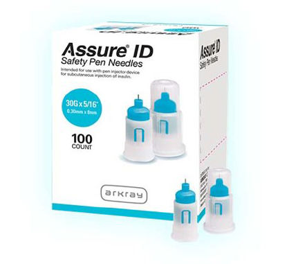Picture of Insulin Pen Needle Assure ID 30 Gauge 5/16 Inch Length Safety Sheild278130