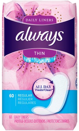 Picture of Panty Liner Always® Thin Regular Absorbency037000082828