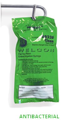 Picture of Enteral Feeding / Irrigation Syringe Poly-Pro™Antibacterial 60 mL Pole Bag Catheter Tip / Luer Adapter Tip Without SafetyAB028