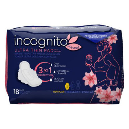 Picture of Feminine Pad incognito® by Prevail Ultra Thin with Wings Regular AbsorbencyPVH-418