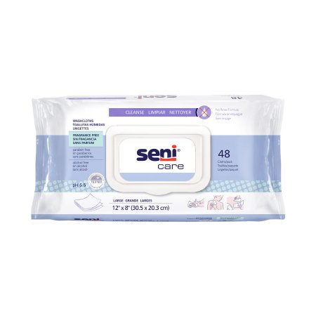 Picture of Rinse-Free Bath Wipe Seni® Care Soft Pack Allantoin / Aloe Vera Unscented 48 CountS-WS48-C11