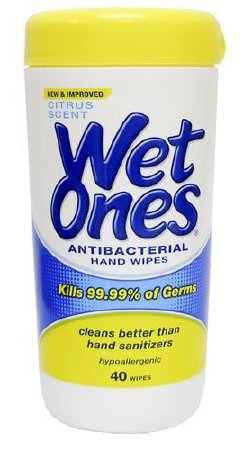 Picture of Personal Wipe Wet Ones® Antibacterial Canister Benzethonium Chloride Citrus Scent 40 Count07682804672