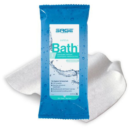 Picture of Rinse-Free Bath Wipe Impreva Bath™ Soft Pack Aloe Unscented 5 Count7987