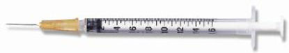 Picture of Syringe with Hypodermic Needle PrecisionGlide™ Sub-Q 1 mL 26 Gauge 5/8 Inch Detachable Needle Without Safety309597