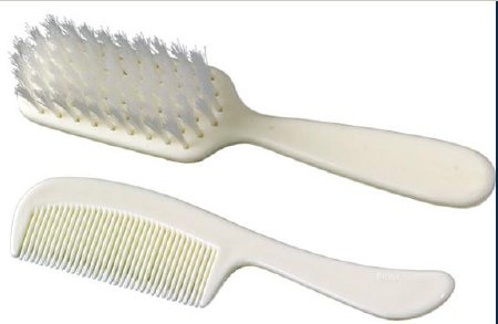 Picture of Comb and Brush Set Pediatric White PlasticPCB2