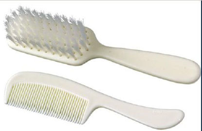 Picture of Comb and Brush Set Pediatric White PlasticPCB2
