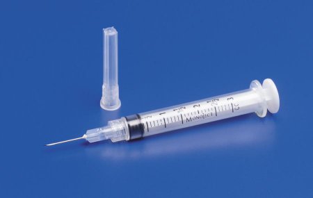 Picture of Syringe with Hypodermic Needle Monoject™ 3 mL 21 Gauge 1-1/2 Inch Detachable Needle Without Safety8881513157