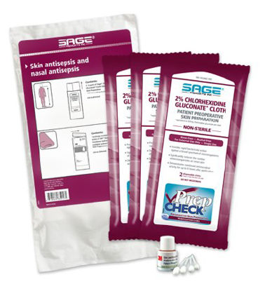 Picture of Skin and Nasal Prep Kit Sage Nose To Toes™ Soft Pack 2% / 5% Strength CHG (Chlorhexidine Gluconate) / Povidone Iodine NonSterile9012