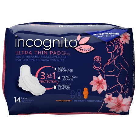 Picture of Feminine Pad incognito® by Prevail Ultra Thin with Wings / Overnight Heavy AbsorbencyPVH-414