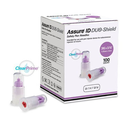 Picture of Insulin Pen Needle Assure® ID DUO-Shield 30 Gauge 1/4 Inch Safety Shield272530