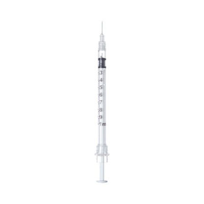 Picture of Tuberculin Syringe with Needle Sol-Care™ 1 mL 30 Gauge 1/2 Inch Attached Needle Retractable Needle100082IM