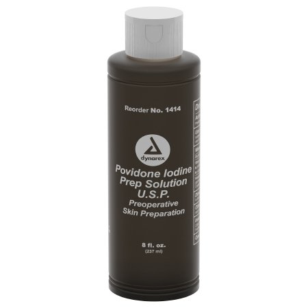 Picture of Skin Prep Solution Dynarex 8 oz. Bottle 10% Strength Povidone-Iodine NonSterile1414