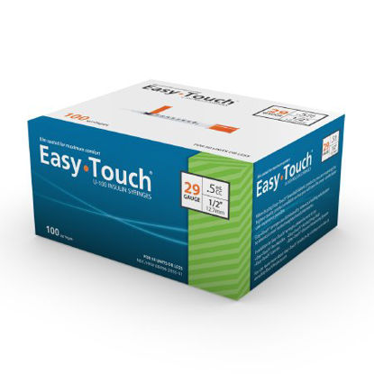 Picture of Insulin Syringe with Needle EasyTouch™ 0.5 mL 29 Gauge 1/2 Inch Attached Needle Without Safety829555