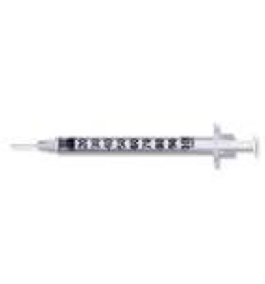 Picture of Insulin Syringe with Needle Micro-Fine™ 1 mL 28 Gauge 1/2 Inch Attached Needle Without Safety329424