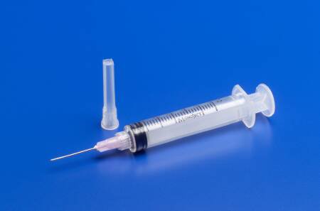 Picture of Syringe with Hypodermic Needle Monoject™ 6 mL 21 Gauge 1 Inch Detachable Needle Without Safety8881516135