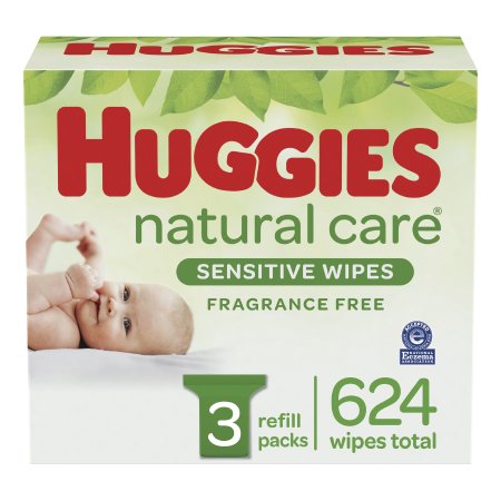 Picture of Baby Wipe Huggies® Natural Care® Soft Pack 99% Water Unscented 624 Count53613