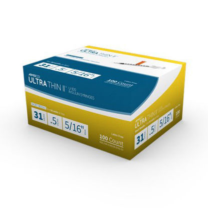 Picture of Insulin Syringe with Needle AIMSCO® 0.5 mL 31 Gauge 5/16 Inch Attached Needle Without Safety742