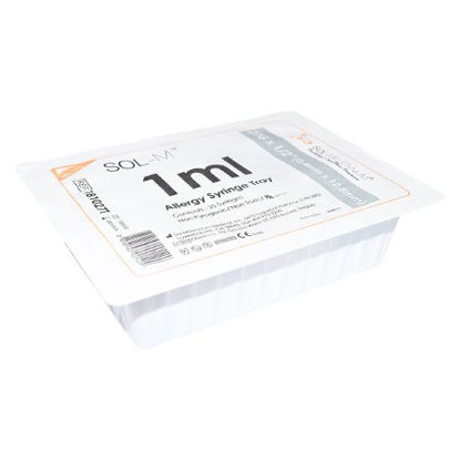 Picture of Allergy Tray Sol-M™ 1 mL 27 Gauge 1/2 Inch Attached Needle Without Safety181027T
