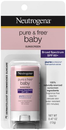 Picture of Sunscreen Neutrogena® pure & free™ baby SPF 60 Tube Stick 0.47 oz.10086800193330
