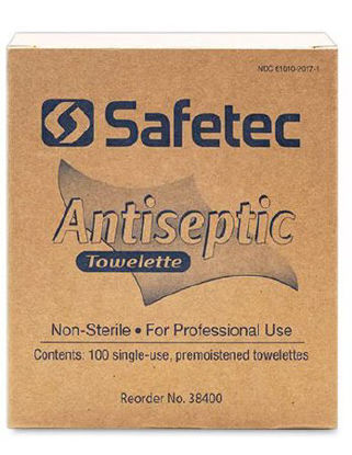 Picture of Sanitizing Skin Wipe Safetec® Individual Packet Ethyl Alcohol 100 Count38400