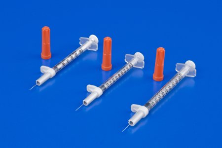 Picture of Insulin Syringe with Needle Magellan™ 0.3 mL 30 Gauge 5/16 Inch Attached Needle Sliding Safety Needle8881893030