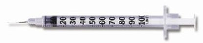 Picture of Insulin Syringe with Needle Micro-Fine™ 1 mL 28 Gauge 1/2 Inch Attached Needle Without Safety329420
