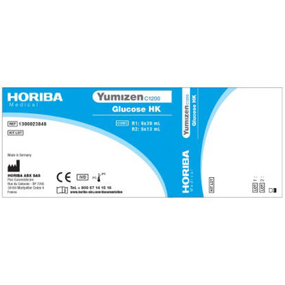 Picture of Reagent Yumizen C1200 General Chemistry Glucose Hexokinase For use with Yumizen C1200 Clinical Chemistry Analyzer 6 X 380 Tests R1: 6 X 39 mL, R2: 6 X 13 mL1300023848