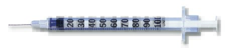 Picture of Insulin Syringe with Needle Lo-Dose™ Micro-Fine™ 0.5 mL 28 Gauge 1/2 Inch Attached Needle Without Safety329465